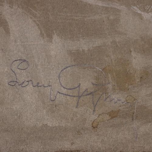 Lorenzo Gignous, Peasant at Work, 20th Century, Oil on Board, Framed For Sale - Image 9 of 10