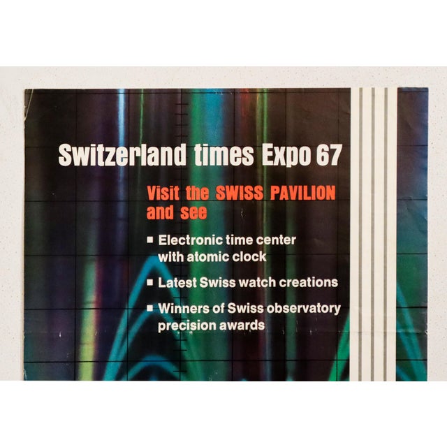 Date: 1967 Size: 18 x 16 inches About this poster: A wonderful poster from Montreal's Expo 67 designed to highlight the...