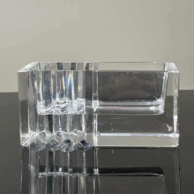 Vintage Two Piece Art Deco Glass Desk Accents For Sale - Image 4 of 11