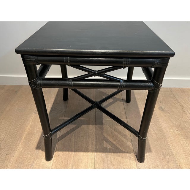 1970s Black Lacquered Faux-Bamboo Side Tables by Gasparucci - a Pair For Sale - Image 9 of 12