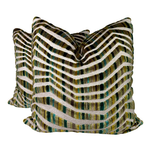 Opuzen "Tazza" in Evergreen For Sale