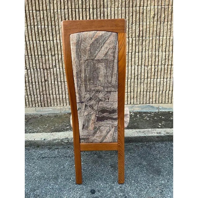 Pair of Mid Century Solid Teak Dining Side Chairs by Nordic Furniture For Sale - Image 11 of 13