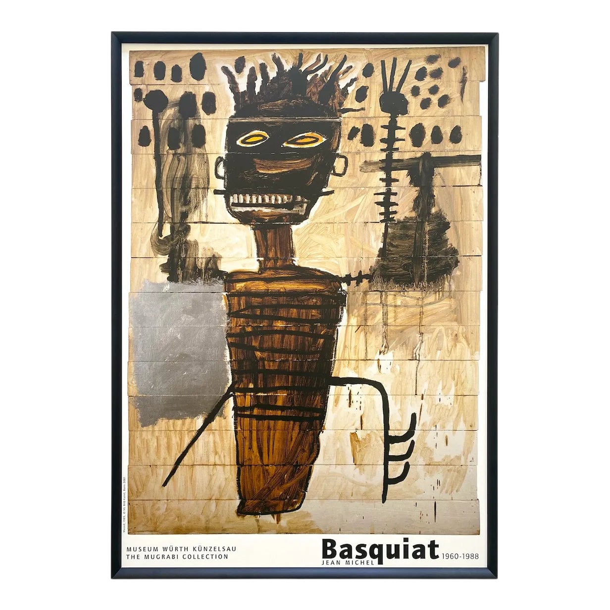 Jean Michel Basquiat Pop Art Lithograph Print Framed Museum