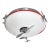 Art Deco Machine Age Milk Glass & Chrome Airplane Flush Mount For Sale