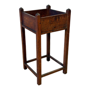 Antique Arts & Crafts Quartersawn Oak Planter Box Plant Stand