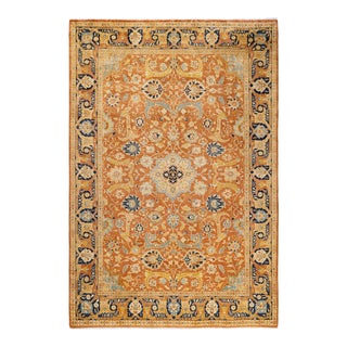 Vintage Moroccan Hand Knotted Wool Area Rug, Bronze - 6'1" X 9'0" For Sale