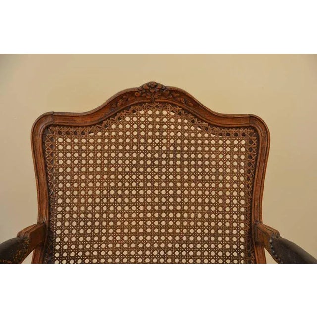 16th Century 1760s Vintage Caned Louis XV Period Walnut Armchair For Sale - Image 5 of 8