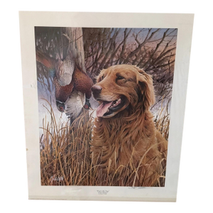 1990s James Killen “That’s My Dog” Signed Print - Golden Retriever Duck Hunting