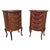 Brown French Louis XV Style Bow Front Bedside Chests of Drawers, 1920, Set of 2 For Sale - Image 8 of 8