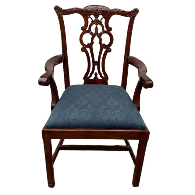 Set of 6 Vintage Maitland Smith Mahogany Chinese Chippendale Dining Chairs Set of 6 vintage 1990s Maitland Smith mahogany...