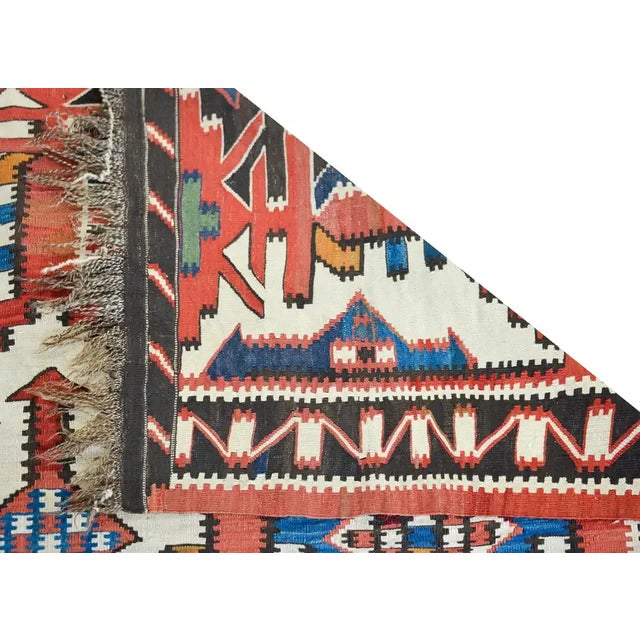 Early 20th Century Kuba Kilim Rug For Sale - Image 11 of 13
