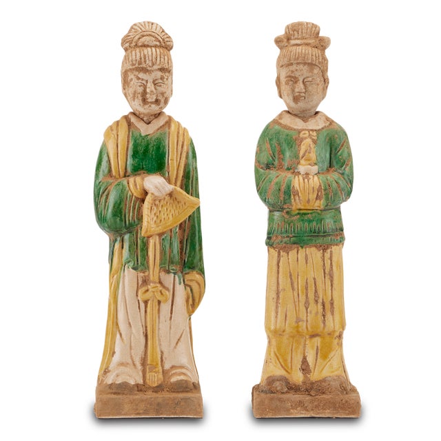 Green Currey & Company Tang Dynasty Palace Servants - Set of 2 For Sale - Image 8 of 8