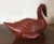Antique Chinese Red Orange Lacquer Carved Wood Duck Goose Box For Sale - Image 4 of 11