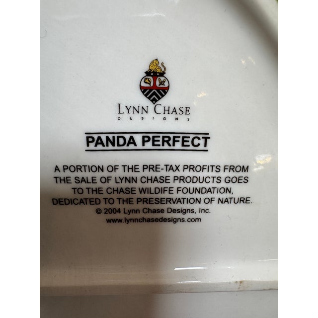 Early 21st Century Lynn Chase Designs Panda Party Ceramic Plate, Circa 2004 For Sale - Image 5 of 12