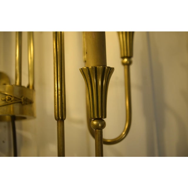 Monumental Bronze Wall Sconce, 1940s For Sale - Image 13 of 15