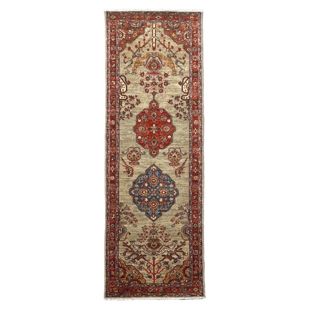 Silver 2010s Elegant Turkish Style Hand Knotted Rug Runenr For Sale - Image 8 of 8
