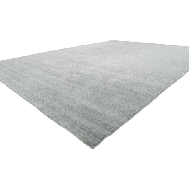 Contemporary Gray Area Rug with Modern Style 09'00 x 11'11. Effortless beauty combined with simplicity and modern style,...