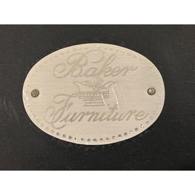 Wood Vintage Palm Beach Style / Chinoiserie Style Faux Bamboo Faux Tortoise Tray Top Coffee Table by Baker Furniture For Sale - Image 7 of 18