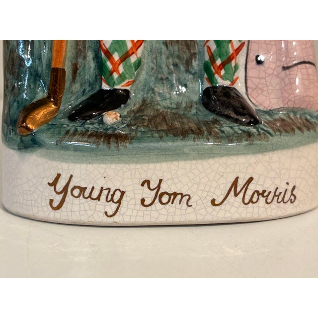 English Vintage Staffordshire Golfer Flat Back Figurine - Young Tom Morris - Spill Vase For Sale - Image 3 of 10