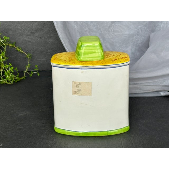 Vintage Montelupo Tuscany Italian Ceramic Pottery Jar For Sale - Image 4 of 12