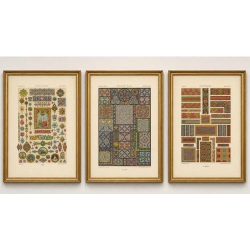 Set of Three Medieval, Celtic & Renaissance Ornament Chromolithographs A beautiful set of three original antique...