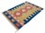 Turkish Rug Hand-Woven Oushak Kilim Rug Vintage but Unused Home Decor - 4'1" X 5'8" For Sale - Image 4 of 12