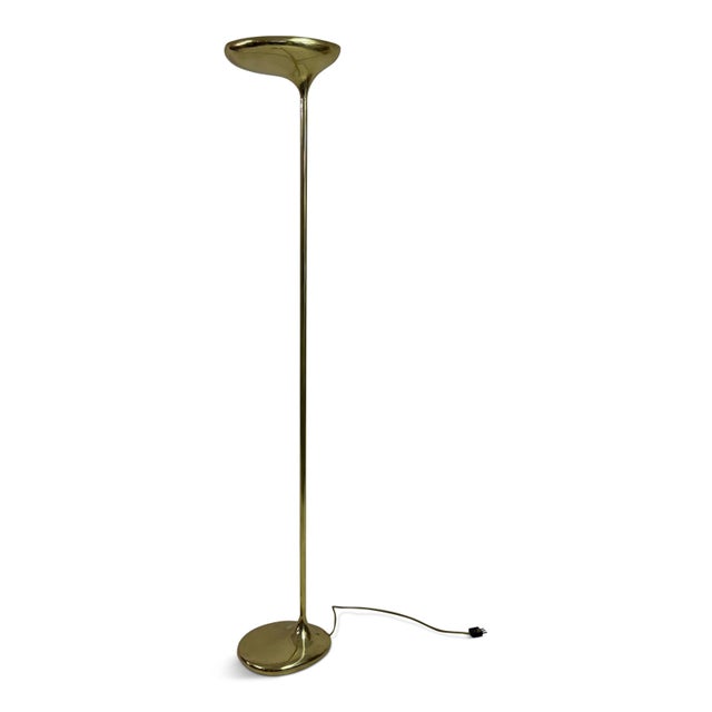 Italian Sculptural Brass Floor Lamp from Santoni, 1970s For Sale - Image 14 of 14