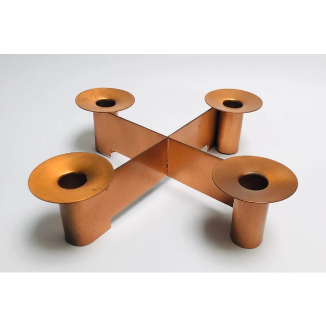 Copper Candle Holder by Albert Reimann for Chase For Sale In San Francisco - Image 6 of 6