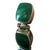 Dark Green Circa 1970s Malachite & 970 Silver Articulated Drop Earrings With 14k Gold Posts, Pair For Sale - Image 8 of 18