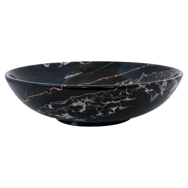 Bowl in Portoro Marble For Sale