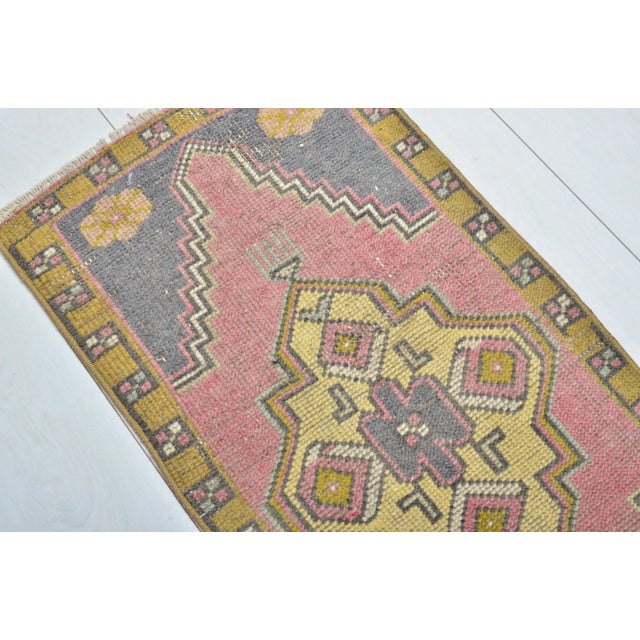Art Deco 1960s Boho Decor Muted Decorative Minis Carpet For Sale - Image 3 of 6