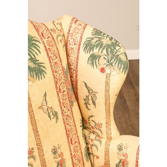 Kittinger Kittinger Williamsburg Adaptation Chippendale Style Mahogany Wing Chair For Sale - Image 4 of 18
