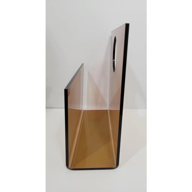 Mid-Century Modern Vintage Lucite/Acrylic Magazine Holder by Ferguson For Sale - Image 3 of 12