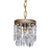 1950's Italian Brass Rim Chandelier For Sale