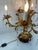 Metal Mid 20th Century Italian Gilt Tole and Crystals Electric Candelabra Lamp For Sale - Image 7 of 18