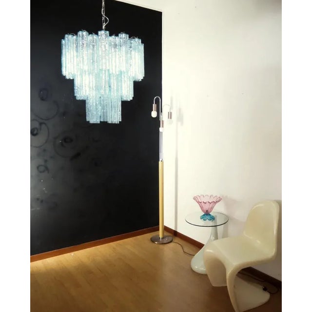 Three-Tier Murano Glass Tube Chandelier, 1990 For Sale - Image 6 of 11