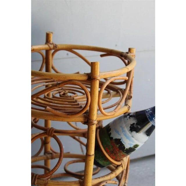 Mid-Century Italian Portable Bamboo Bar, 1950 For Sale - Image 8 of 10