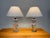 Scandinavian Modernist table lamps in solid glass. Organic shape. Designed by Olle Alberius for Orrefors, 1960s. Lamp...