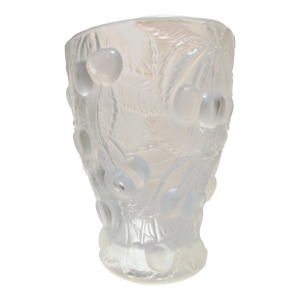 Josef Inwald Art Deco Glass Vase With Cherry Motif
