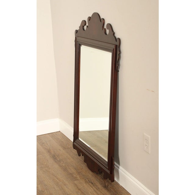 Councill Furniture Councill Craftsmen Chippendale Style Mahogany Beveled Wall Mirror For Sale - Image 4 of 12
