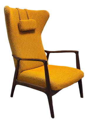 Wingback Chair by Sedláček & Vyčítal for Dřevotvar, Czechoslovakia, 1960s