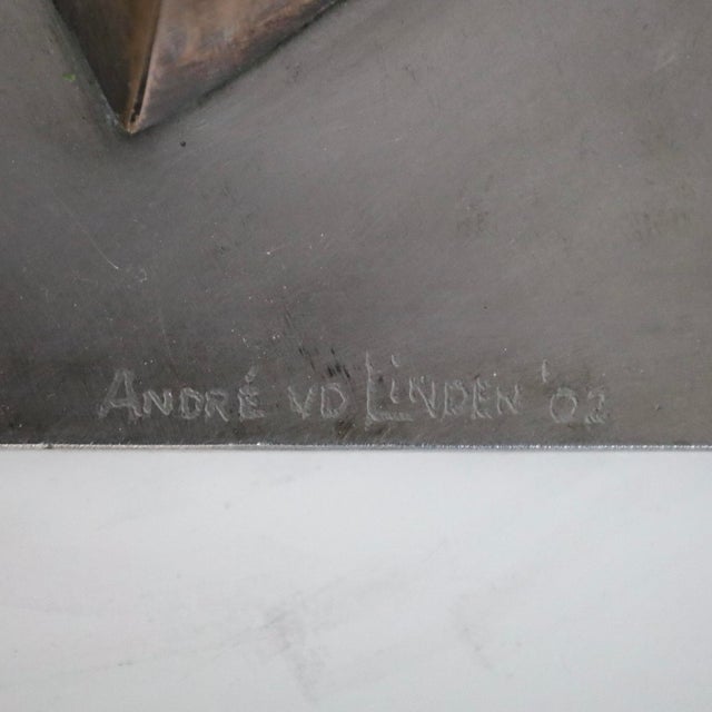 André Van Der Linden, The Chord / Het Akkoord Abstract Sculpture, 2002, Stainless Steel & Bronze For Sale - Image 10 of 11