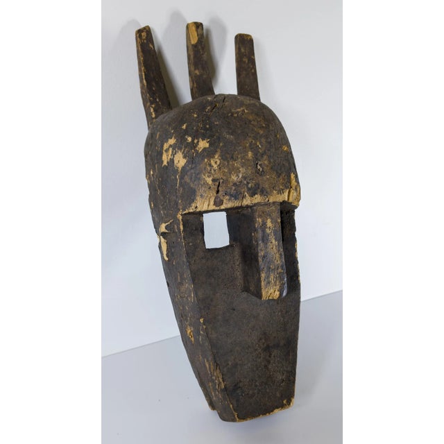1970's African Tribal Carved Wood Bamana Bambara Kore Mask For Sale - Image 4 of 12