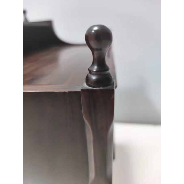 Vintage Postmodern Italian Walnut Nightstand, 1970s For Sale - Image 10 of 12