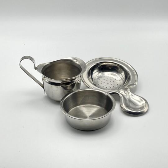 Besozzi Y Garcia 6-Piece Stainless Steel Coffee and Tea Set With Added Stainless Steel Tray - 7 pcs For Sale - Image 9 of 16