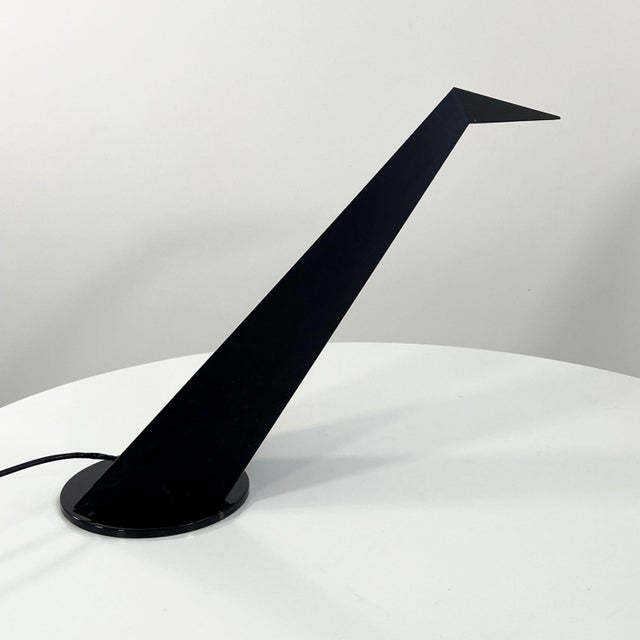 Black Concorde Table Lamp by Yves Christin for Antonangeli Illuminazione, 1970s For Sale - Image 8 of 16
