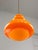 Mid-Century Modern Italian Orange Glass and Brass Pendant Lamp, 1960s For Sale - Image 9 of 18