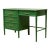 Mid 20th Century Emerald Faux Bamboo Desk For Sale