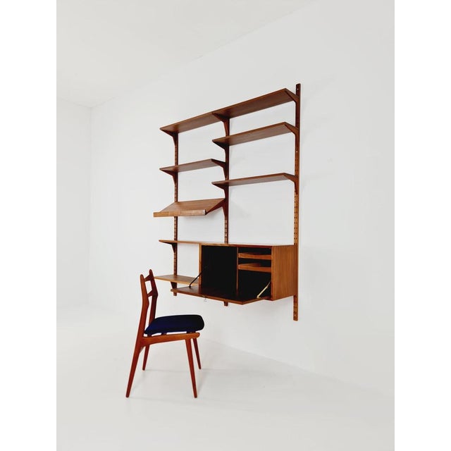 Mid-Century Danish Walnut Wall Unit with Bar Cabinet by Poul Cadovius for Royal, Denmark, 1960s For Sale - Image 6 of 11
