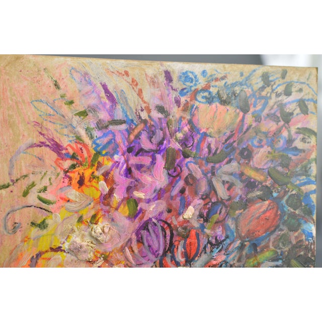 Uldis Krauze, Flowers in a Vase, 2020, Oil Painting on Board For Sale - Image 3 of 7